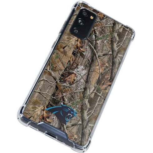 NFL Carolina Panthers Realtree AP Camo Galaxy S20 FE Clear Case